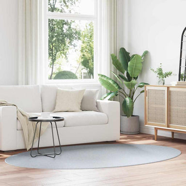 Vloerkleden Ovaal HUARTE Grijs 160 x 230 cm 100% Polyester