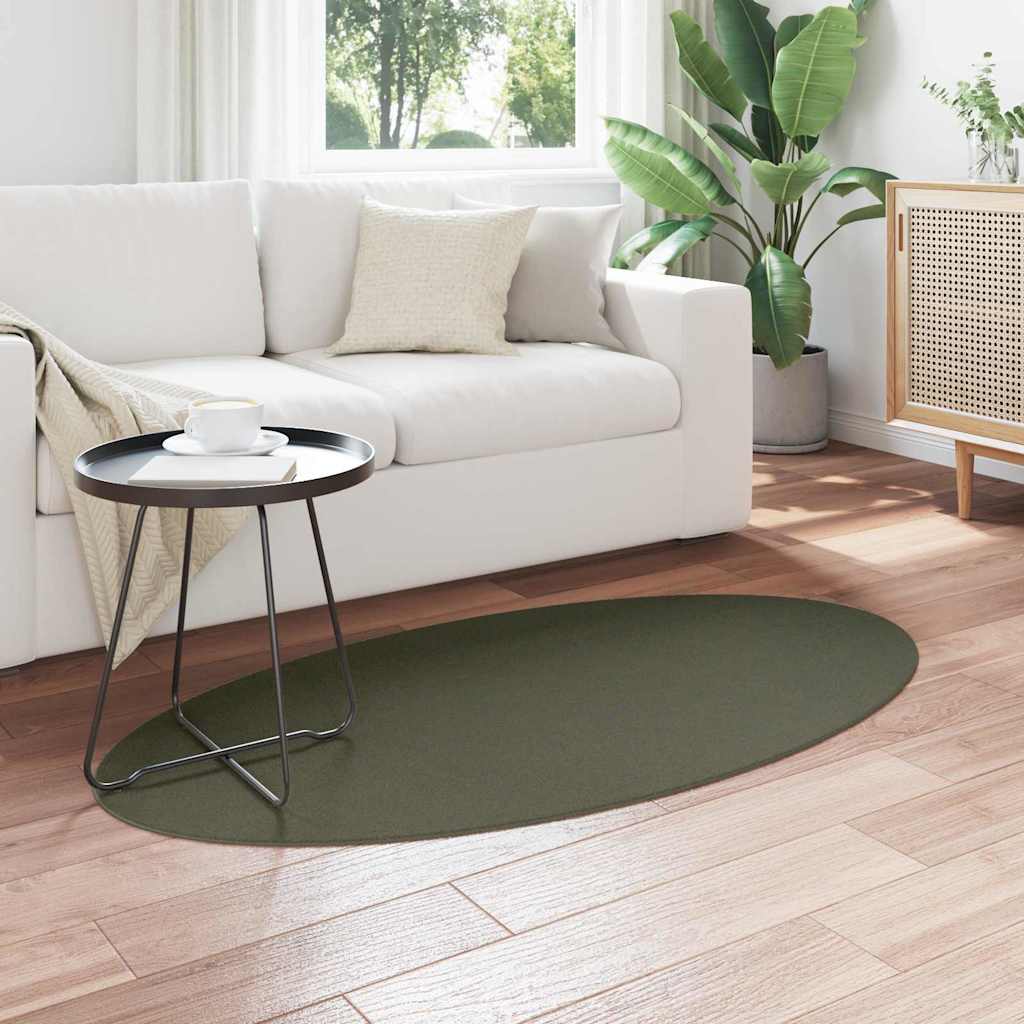 Tapijt HUARTE Bosgroen 80 x 150 cm 100% Polyester