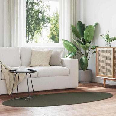 Vloerkleden Ovaal HUARTE Bosgroen 100 x 200 cm 100% Polyester