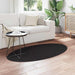 Vloerkleden Ovaal HUARTE Zwart 80 x 150 cm 100% Polyester