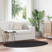 Vloerkleden Ovaal HUARTE Zwart 100 x 200 cm 100% Polyester