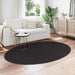 Vloerkleden Ovaal HUARTE Zwart 140 x 200 cm 100% Polyester