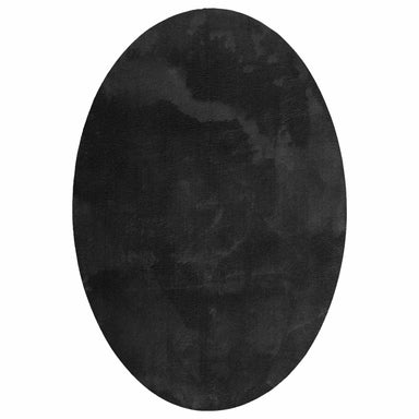 Vloerkleden Ovaal HUARTE Zwart 140 x 200 cm 100% Polyester
