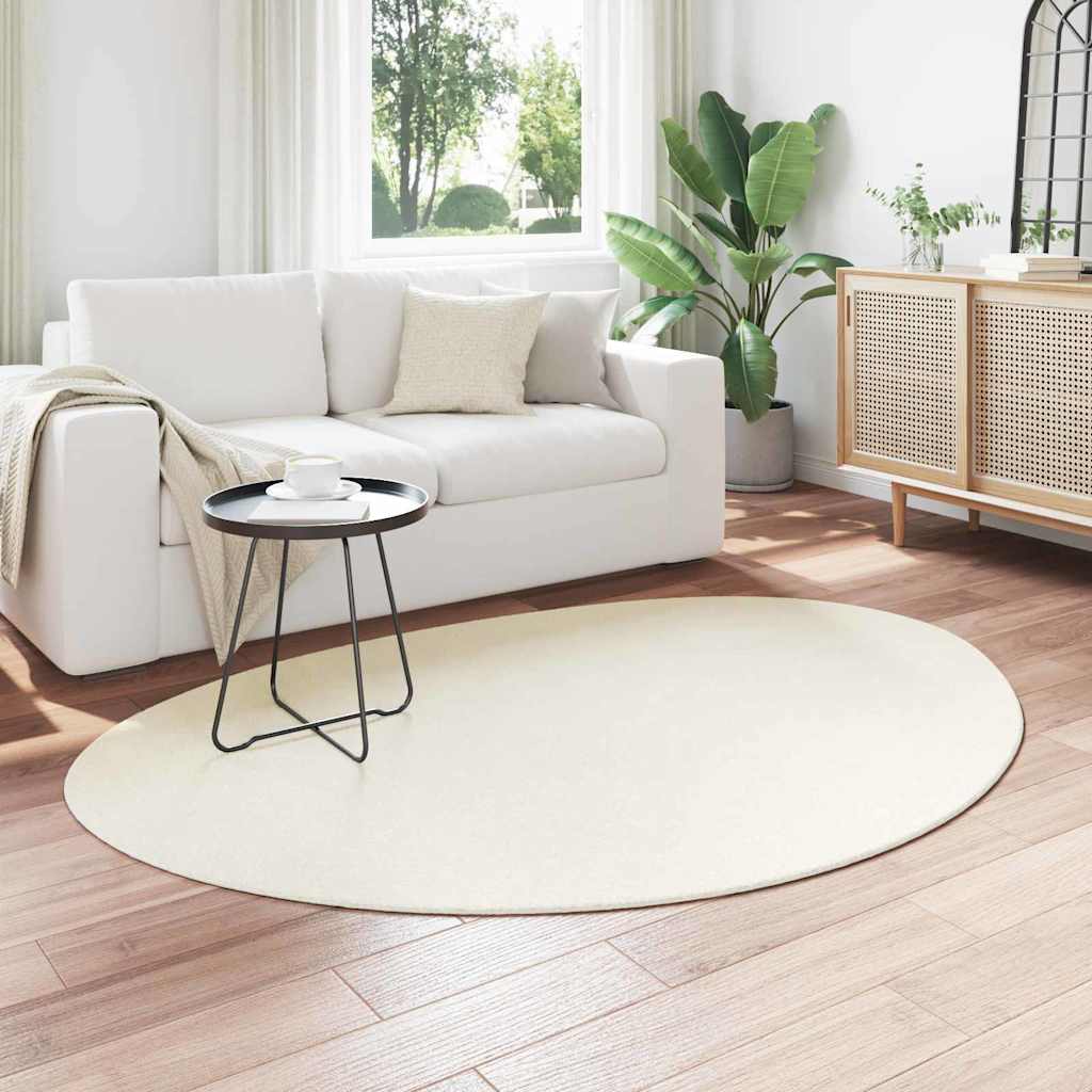 Vloerkleden HUARTE Crème 120 x 170 cm Polyester