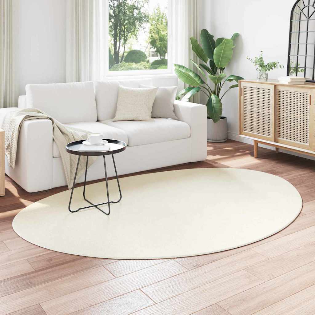 Vloerkleden HUARTE Crème 140 x 200 cm Polyester