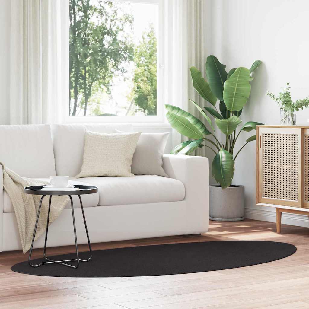 Tapijt HUARTE Zwart 100 x 200 cm Polyester