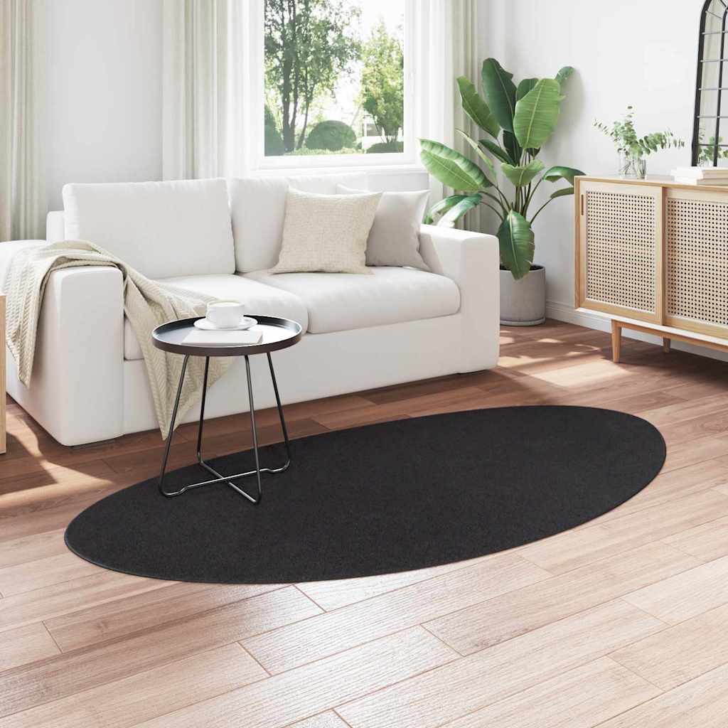 Tapijt HUARTE Zwart 100 x 200 cm Polyester