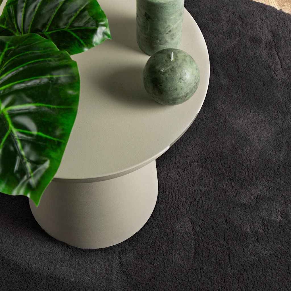 Tapijt HUARTE Zwart 140 x 200 cm Polyester