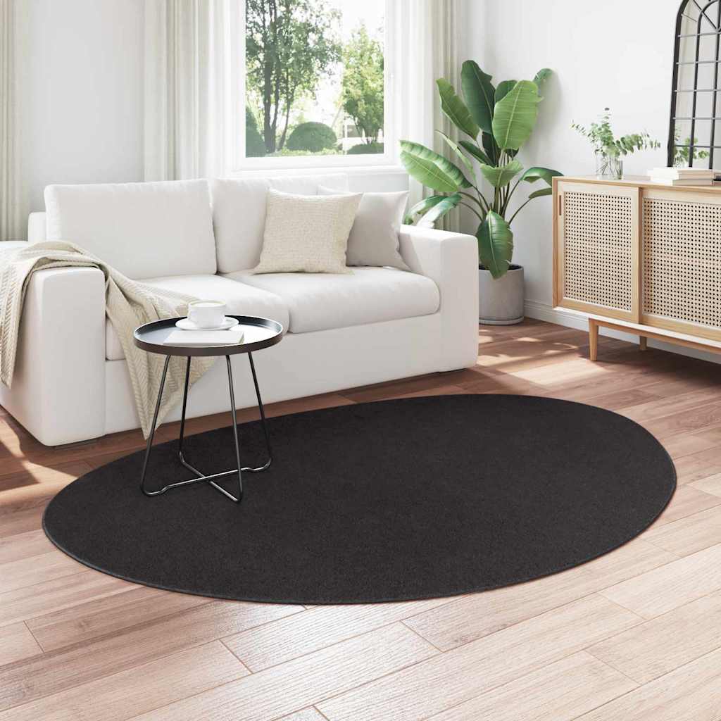 Tapijt HUARTE Zwart 140 x 200 cm Polyester