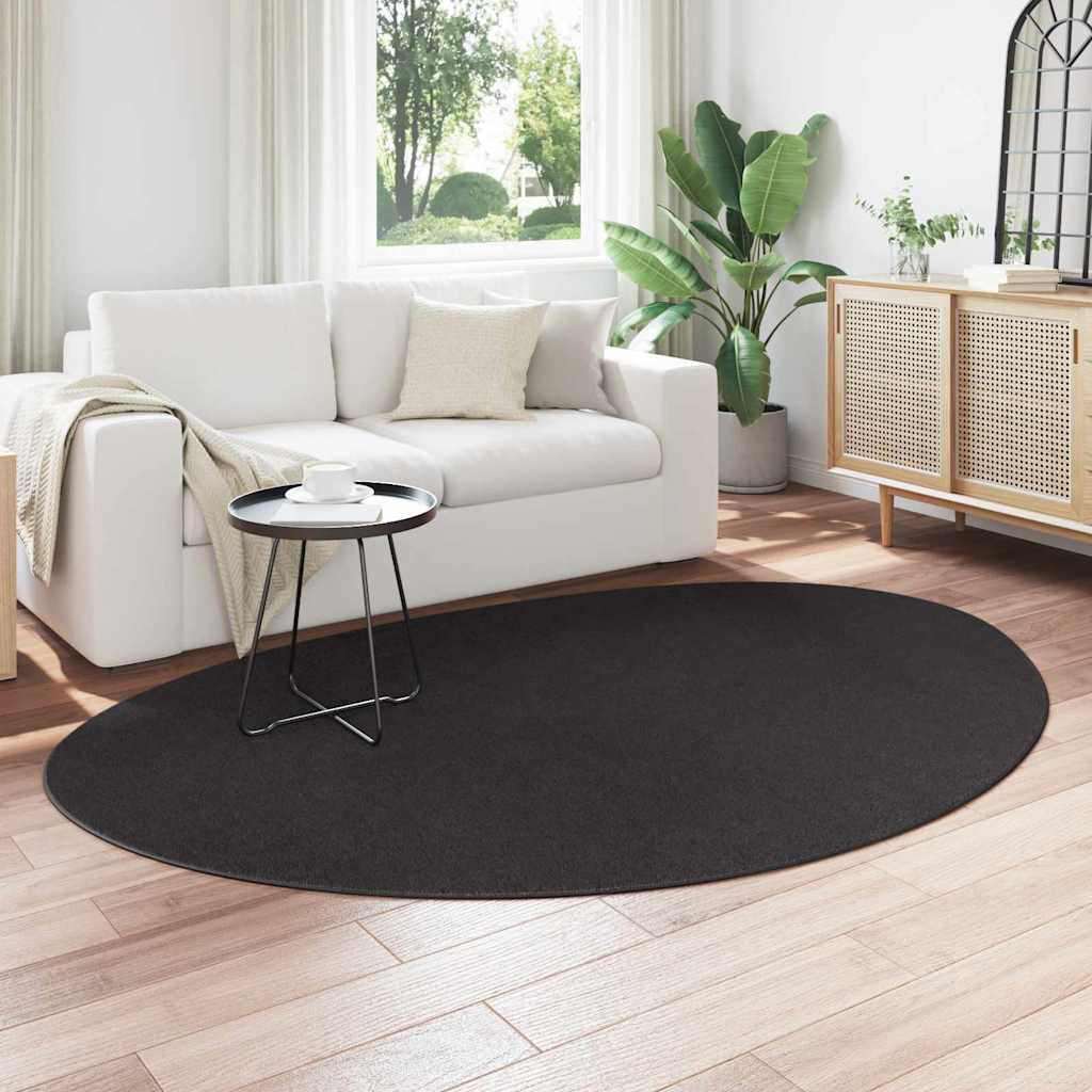 Tapijt HUARTE Zwart 160 x 230 cm Polyester