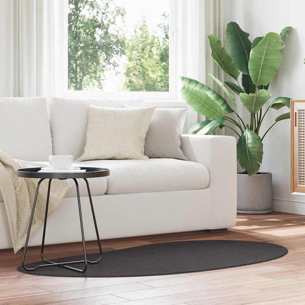 Tapijt HUARTE Antraciet 80 x 150 cm Polyester