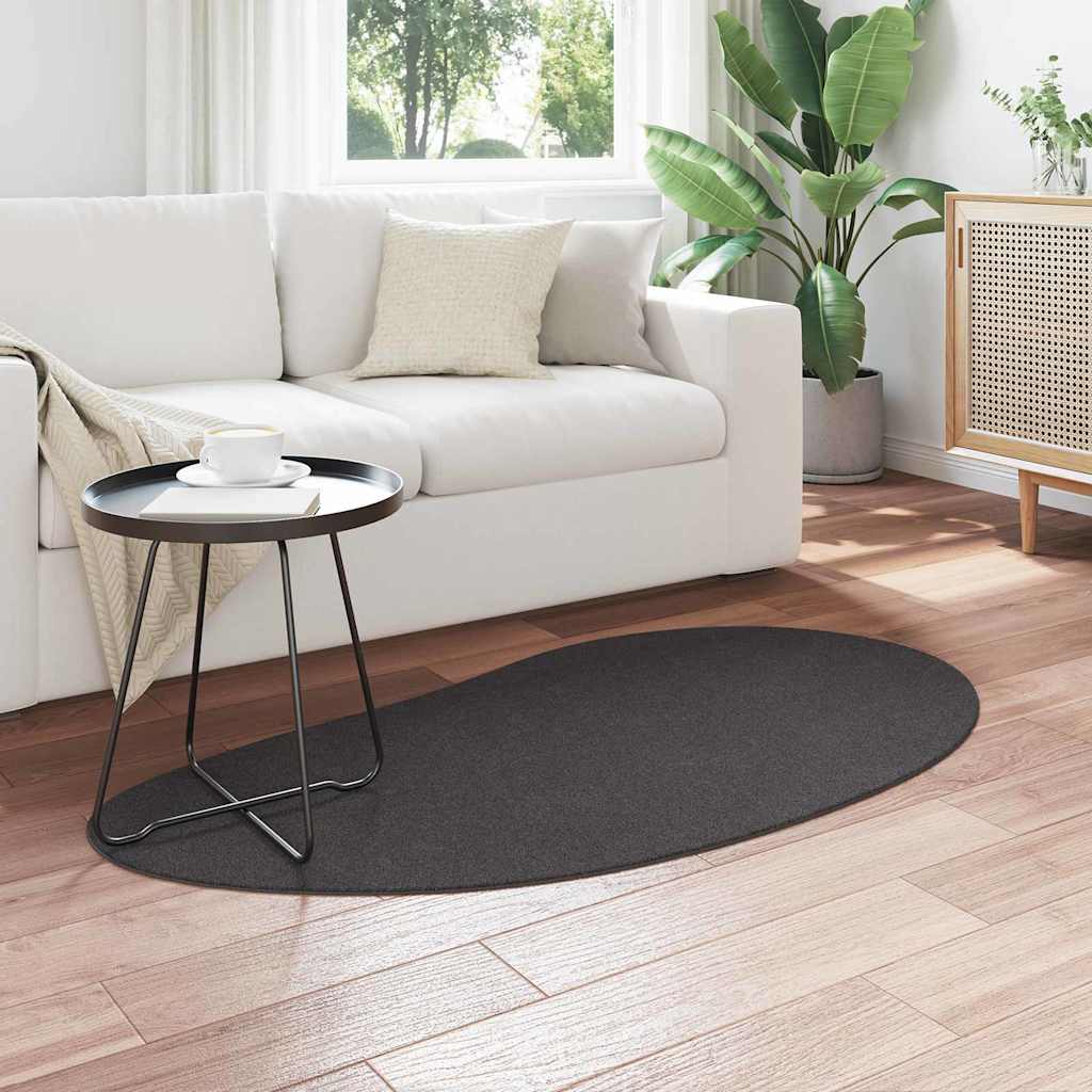 Tapijt HUARTE Antraciet 80 x 150 cm Polyester