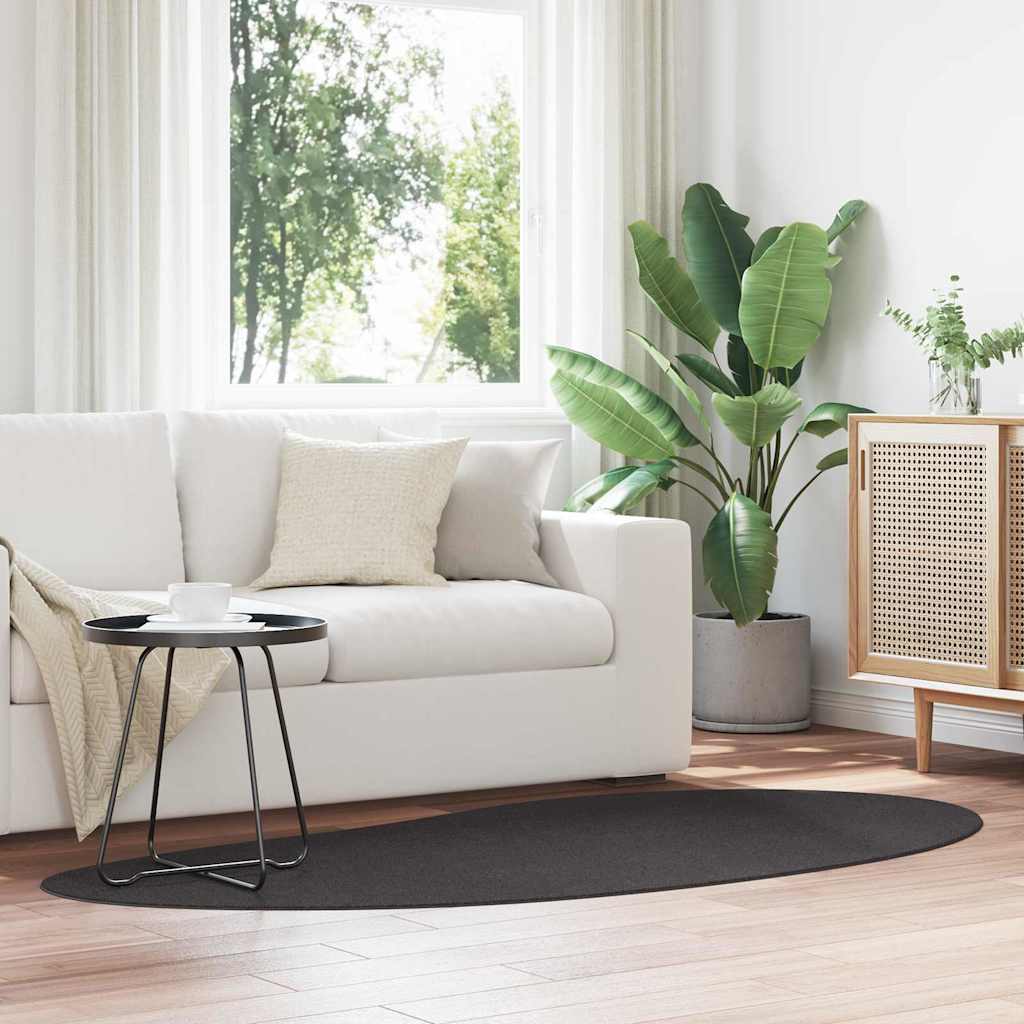Tapijt HUARTE Antraciet 100 x 200 cm Polyester