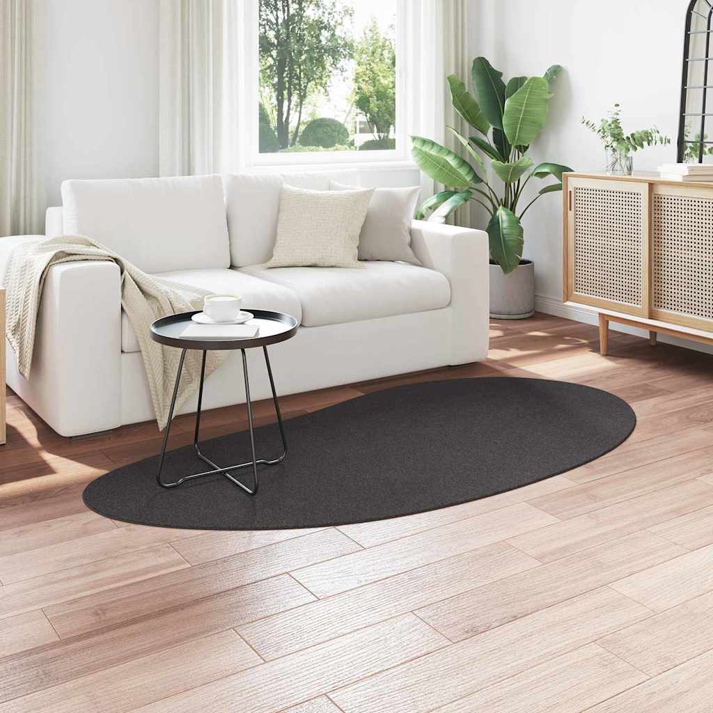 Tapijt HUARTE Antraciet 100 x 200 cm Polyester