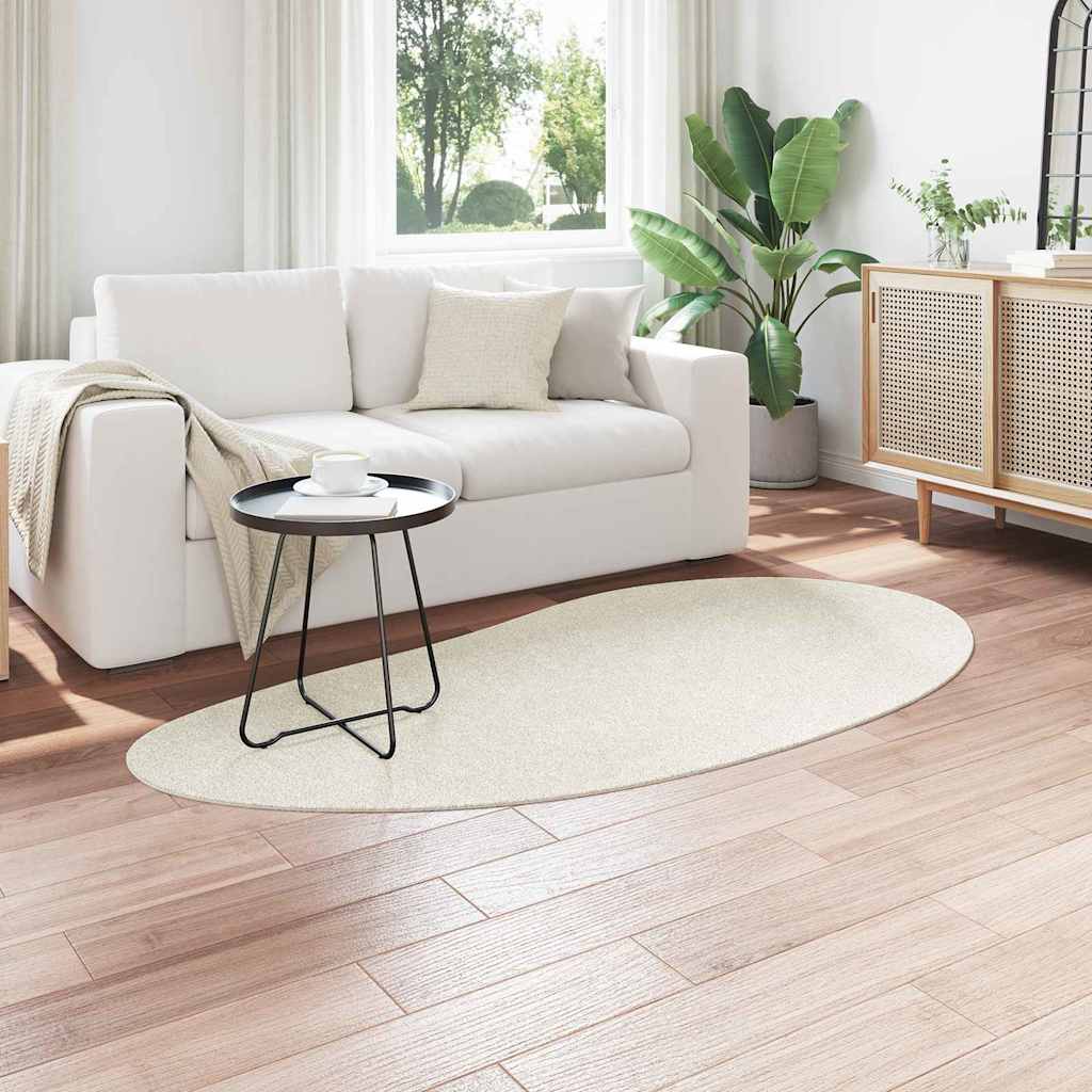 Vloerkleden HUARTE Crème 100 x 200 cm Polyester