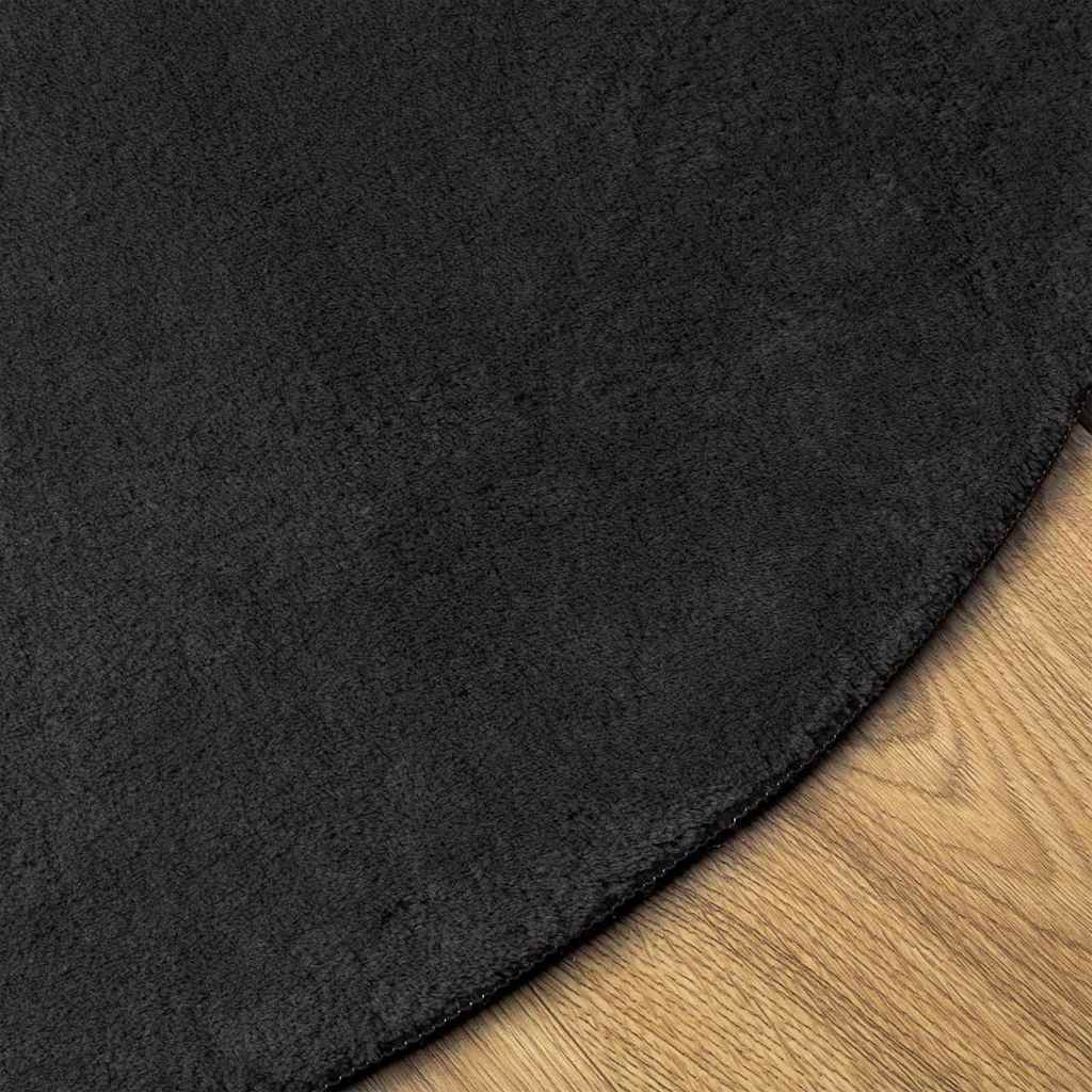 Tapijt HUARTE Zwart 80 x 150 cm Polyester