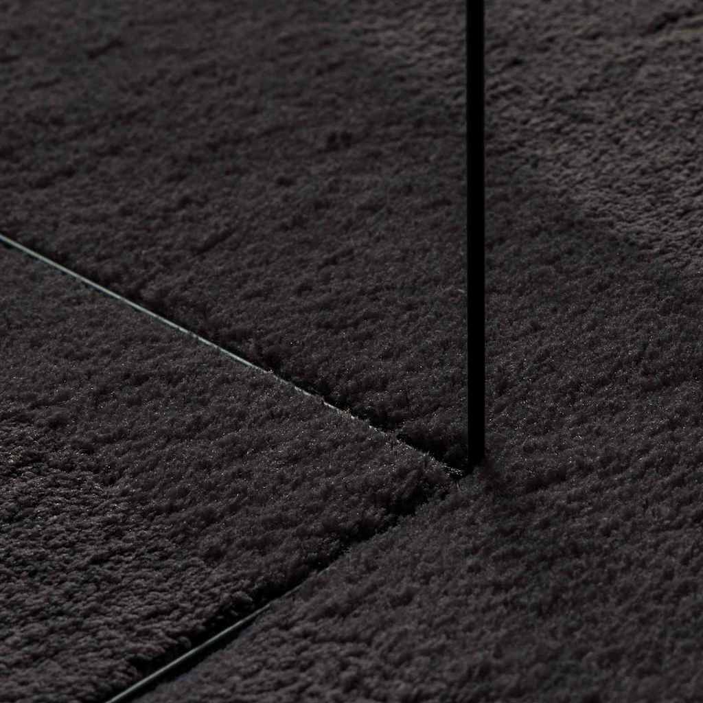 Tapijt HUARTE Zwart 80 x 150 cm Polyester