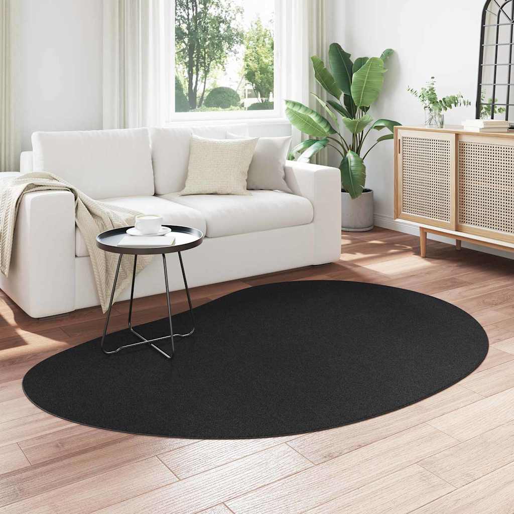 Vloerkleden HUARTE Zwart 140 x 200 cm Polyester