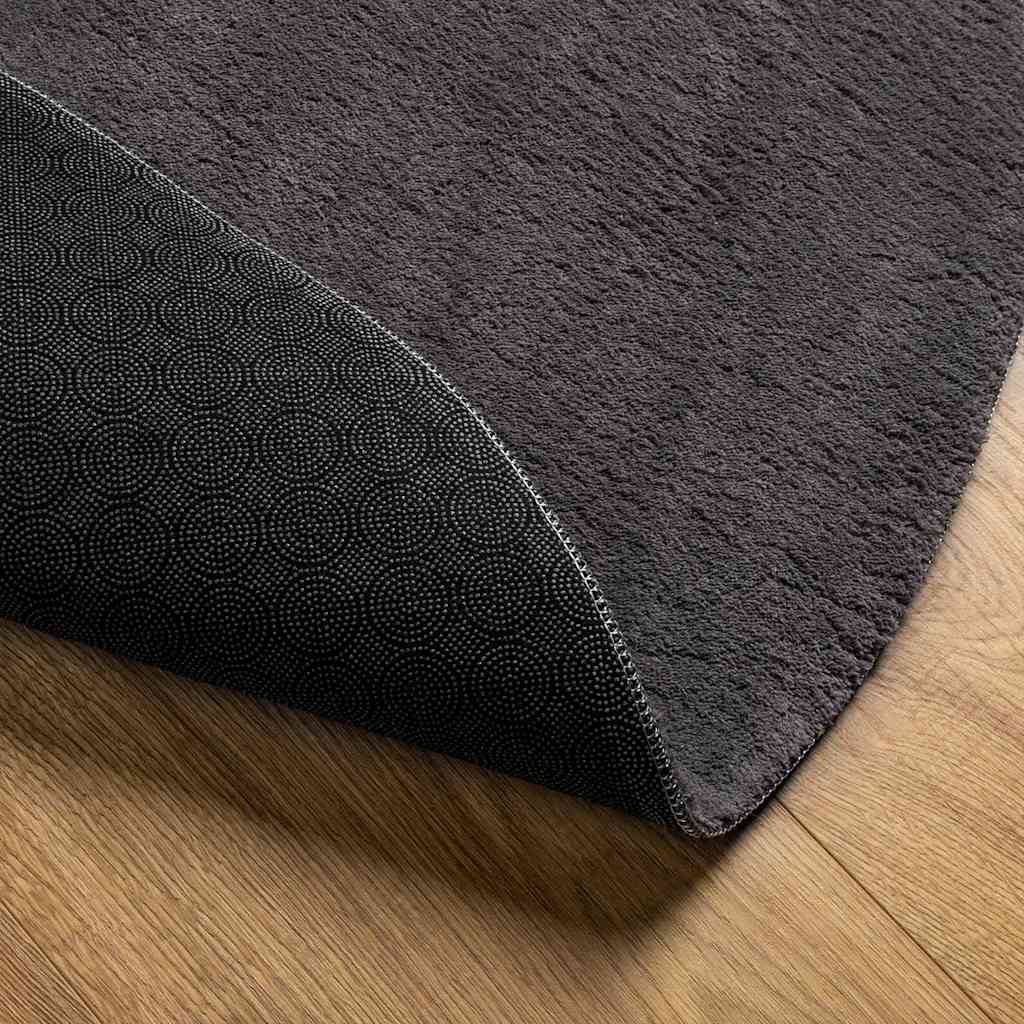 Tapijt HUARTE Antraciet 80 x 150 cm Polyester