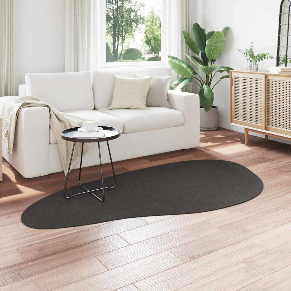 Tapijt HUARTE Antraciet 100 x 200 cm Polyester
