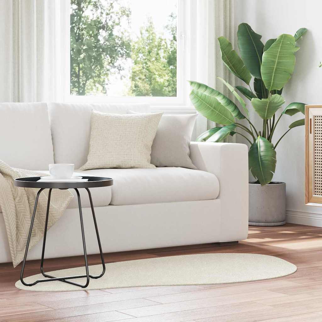 Vloerkleden HUARTE Crème 80 x 150 cm Polyester
