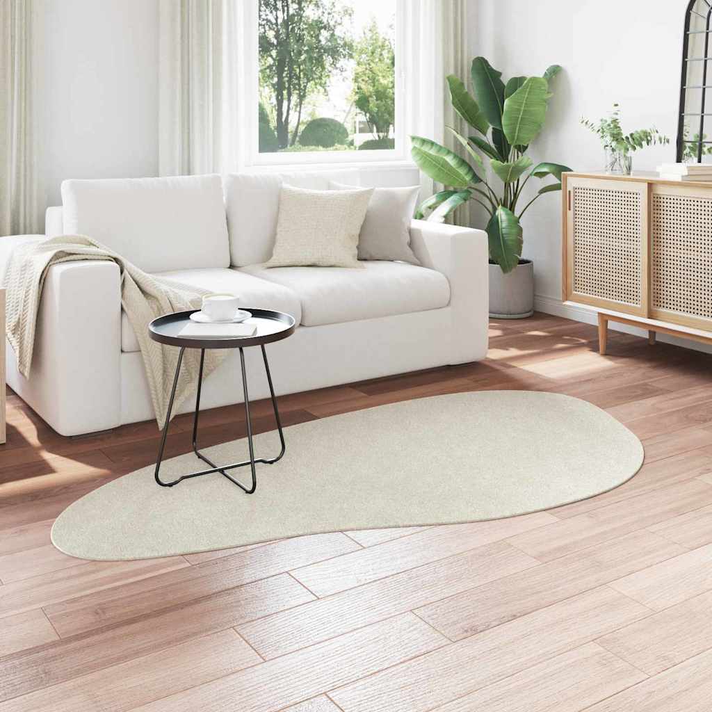 Vloerkleden HUARTE Crème 100 x 200 cm Polyester