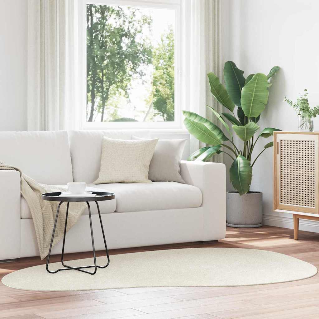 Vloerkleden HUARTE Crème 140 x 200 cm Polyester