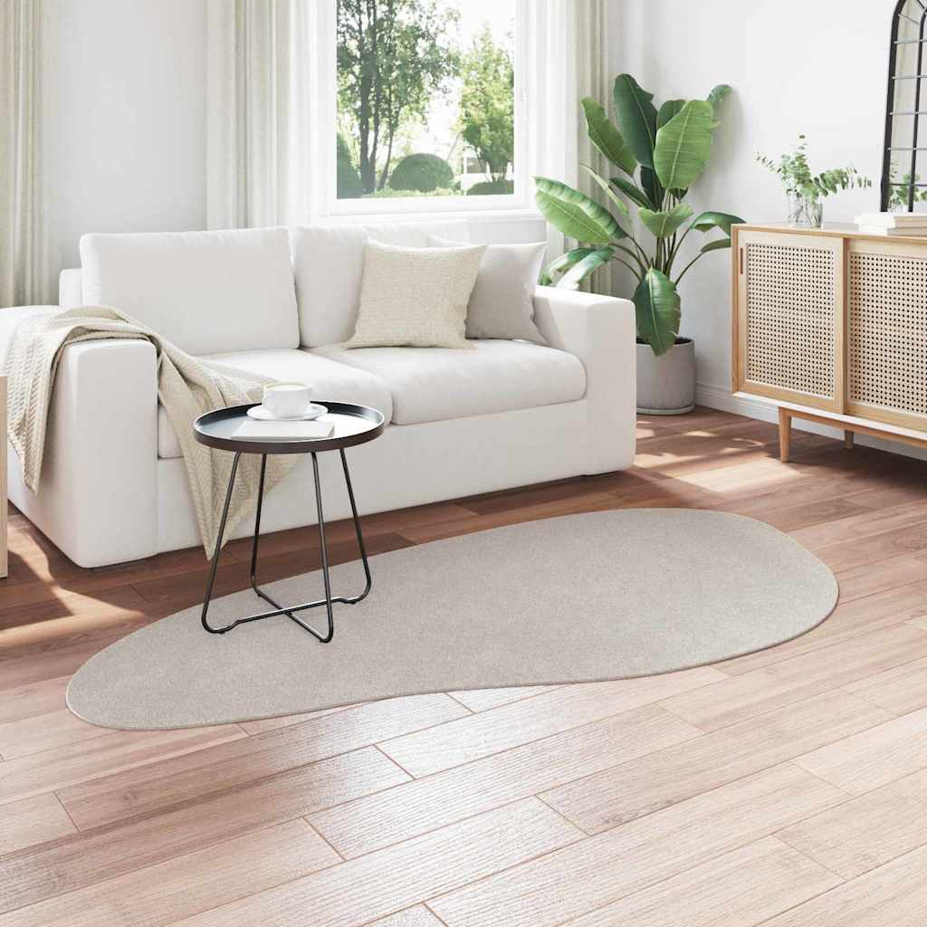 Vloerkleden HUARTE Zand 100 x 200 cm Polyester