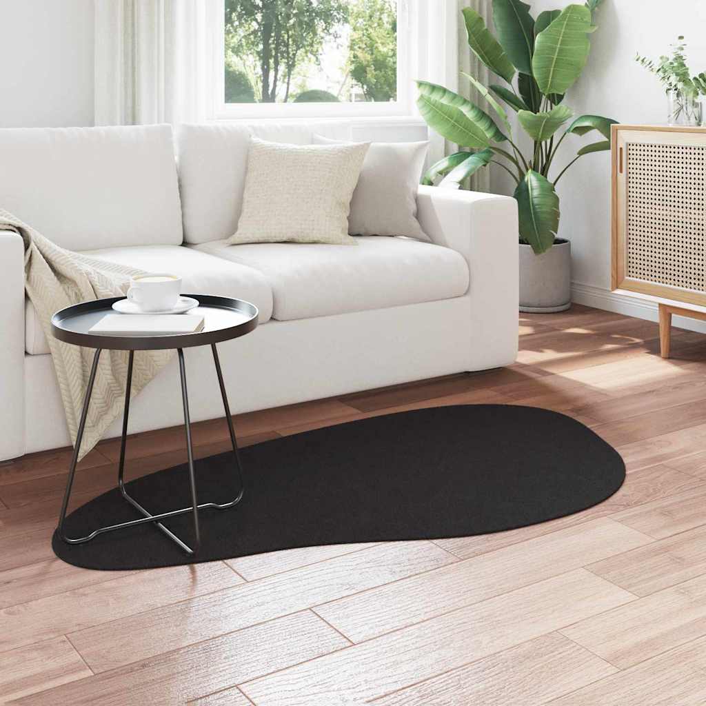 Tapijt HUARTE Zwart 80 x 150 cm Polyester
