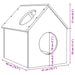 Kattenhuis 41x50x50 cm massief grenenhout
