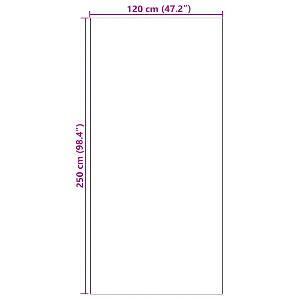Deurmat Zwart 120 x 250 cm 100% Polyamide