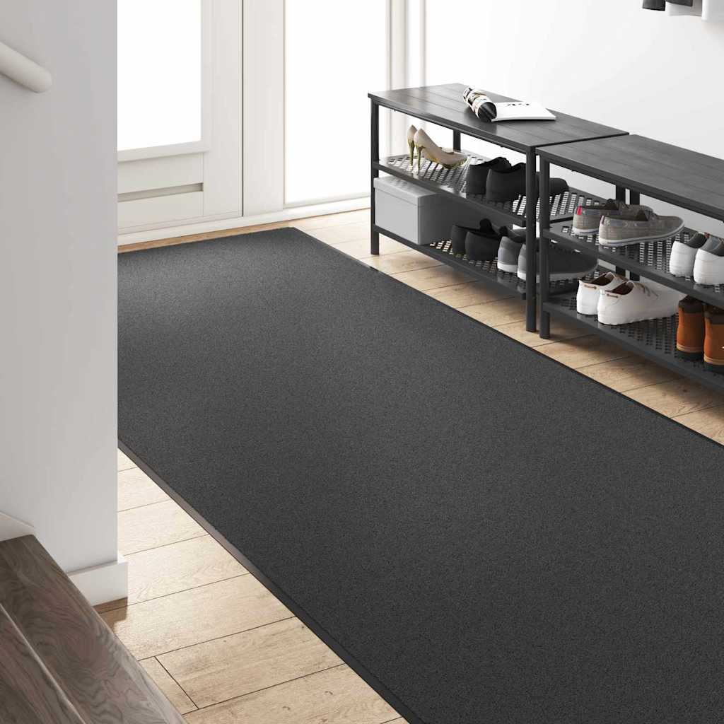 Deurmat Anders Antraciet en Zwart 120 x 350 cm Polyamide en PVC