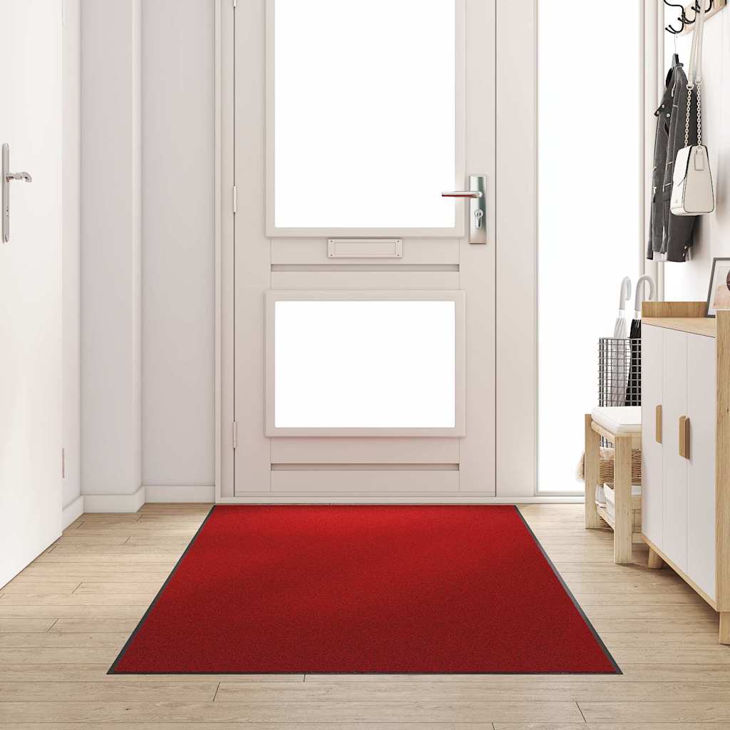 Deurmat Rood en Zwart 120 x 250 cm 100% Polyamide