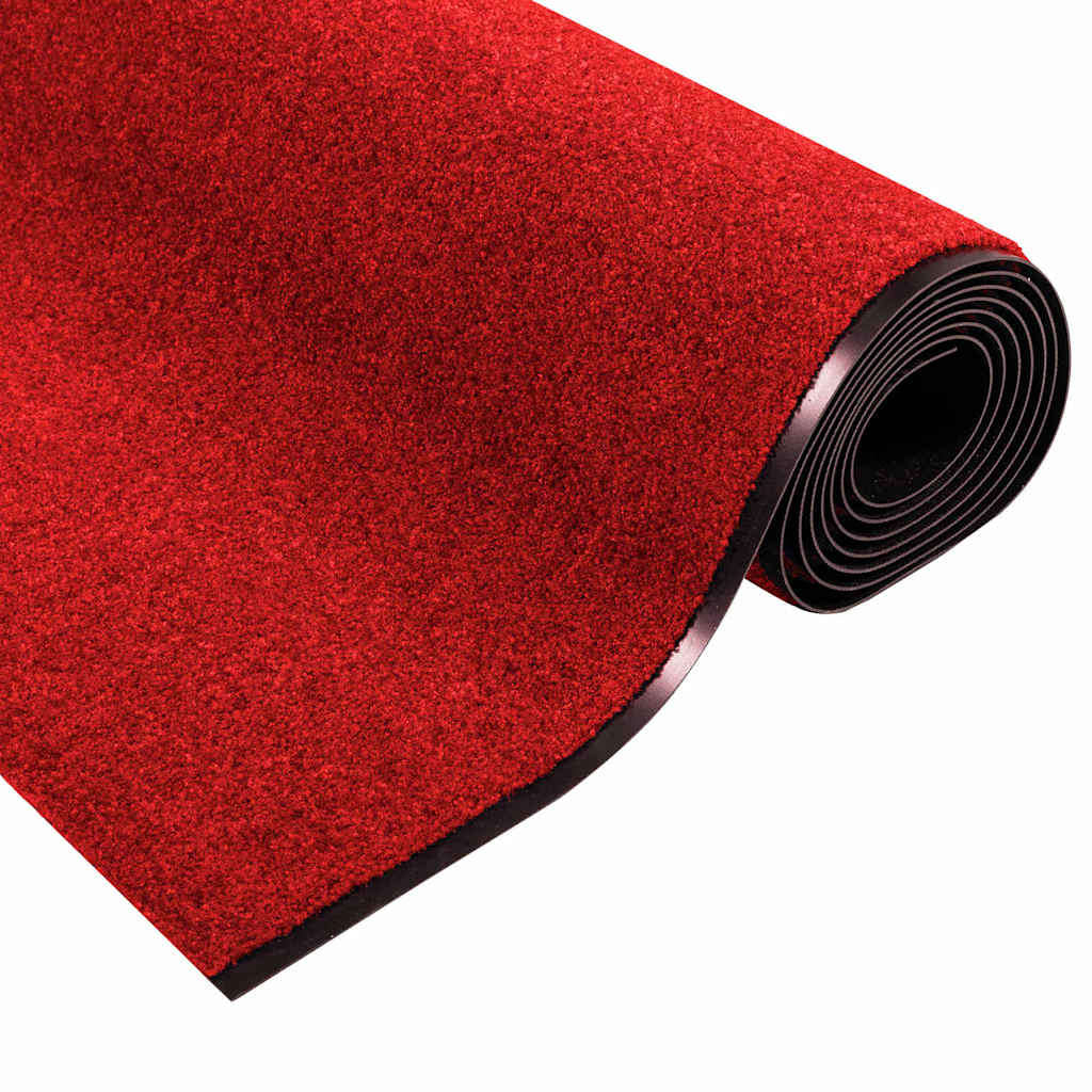 Deurmat Anders Rood en Zwart 120 x 400 cm Polyamide en PVC