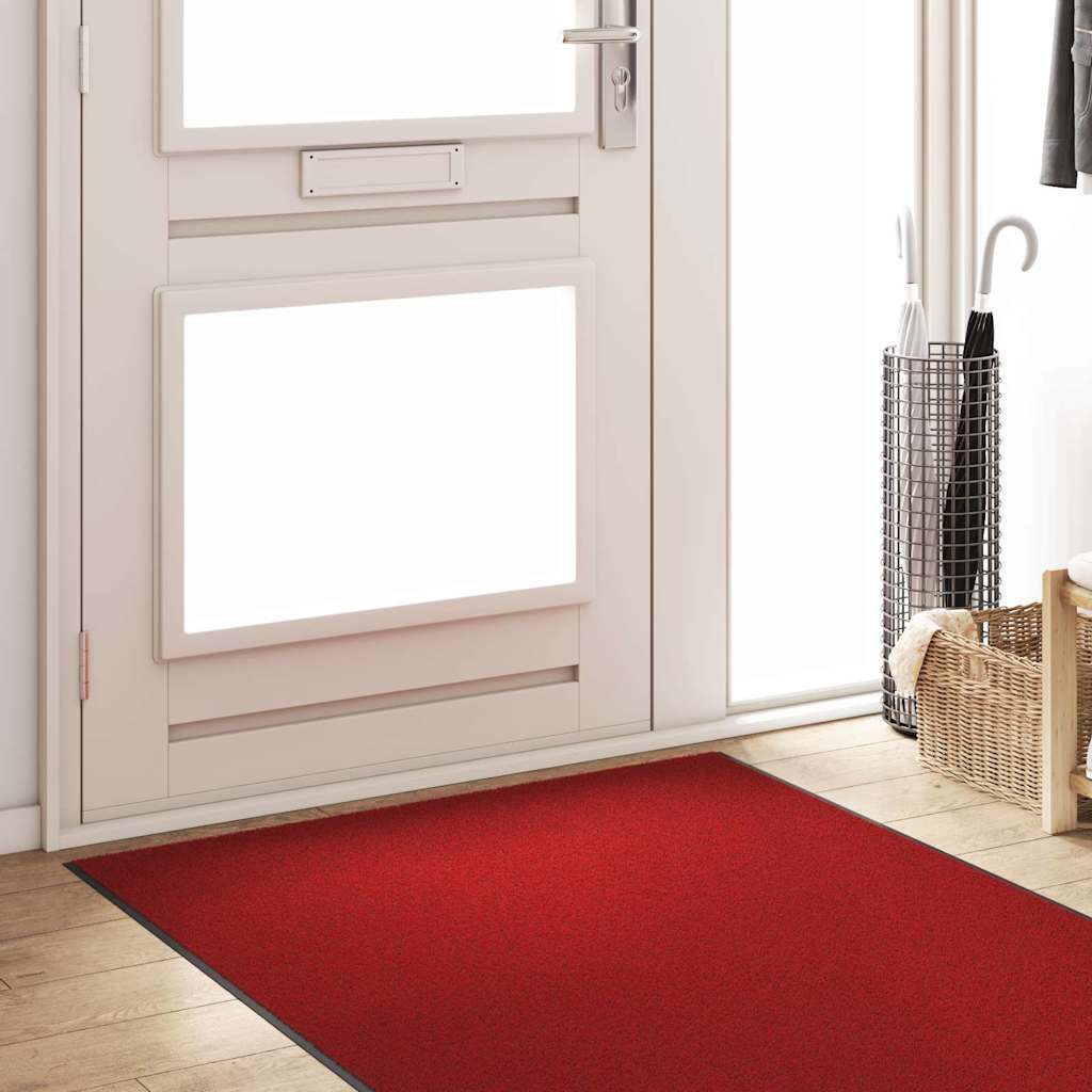 Deurmat Anders Rood en Zwart 120 x 400 cm Polyamide en PVC