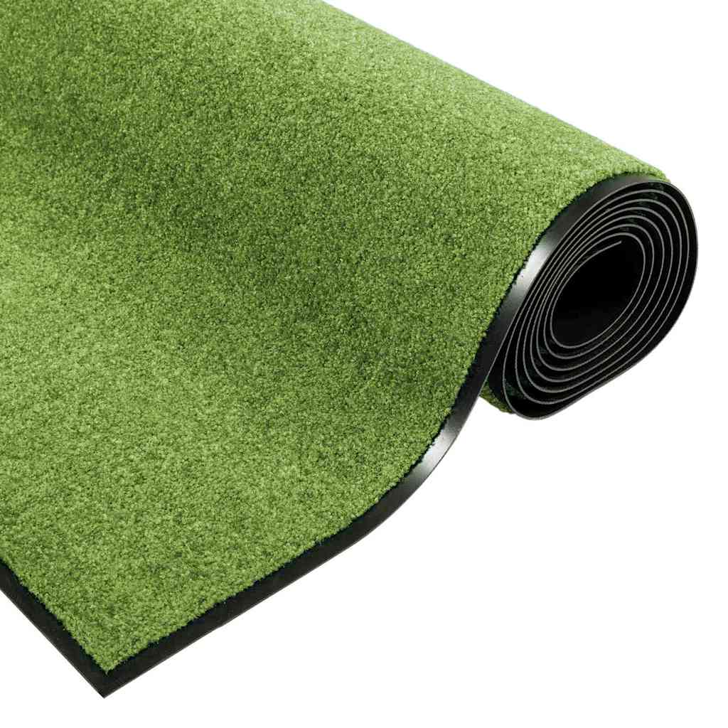 Deurmat Anders Groen en Zwart 120 x 250 cm Polyamide en PVC