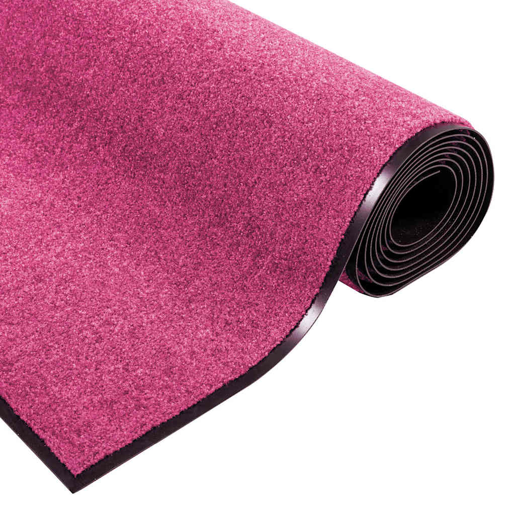 Deurmat Roze en Zwart 120 x 300 cm 100% Polyamide