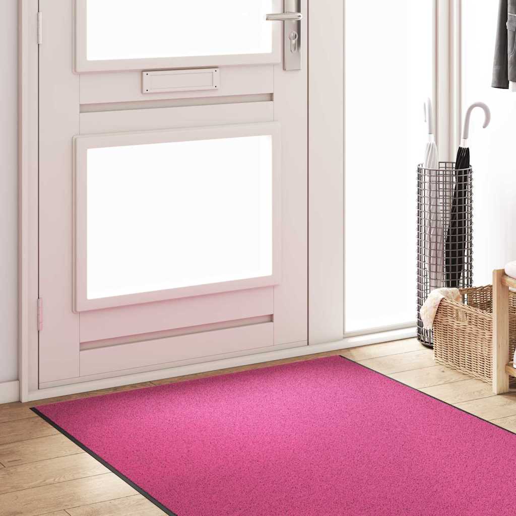 Deurmat Anders Roze en Zwart 120 x 400 cm Polyamide en PVC