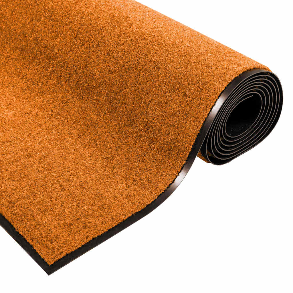 Deurmat Anders Oranje en Zwart 120 x 250 cm Polyamide en PVC