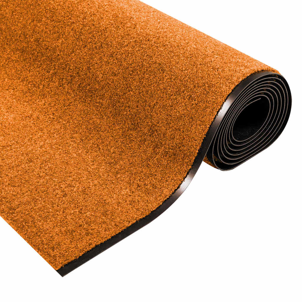 Deurmat Anders Oranje en Zwart 120 x 350 cm Polyamide en PVC