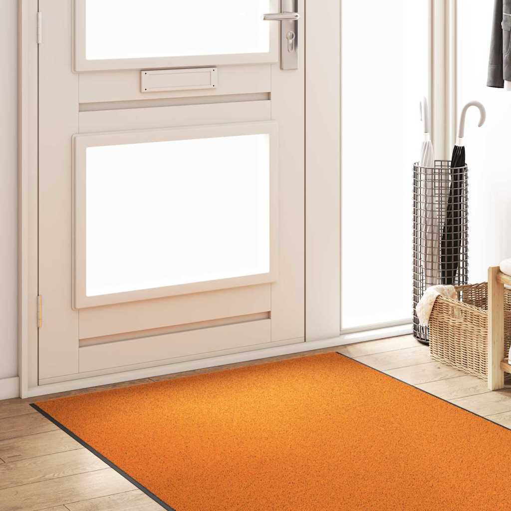 Deurmat Anders Oranje en Zwart 120 x 350 cm Polyamide en PVC