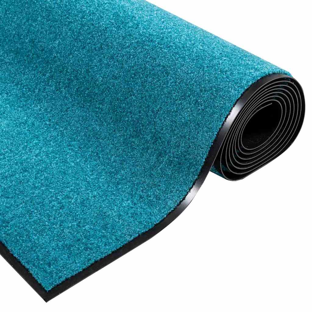 Deurmat Anders Cyaan en Zwart 120 x 250 cm Polyamide en PVC