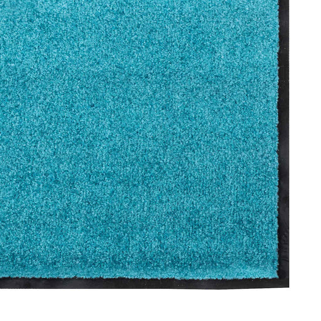 Deurmat Cyaan en Zwart 120 x 300 cm 100% Polyamide