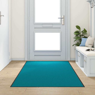 Deurmat Cyaan en Zwart 120 x 300 cm 100% Polyamide