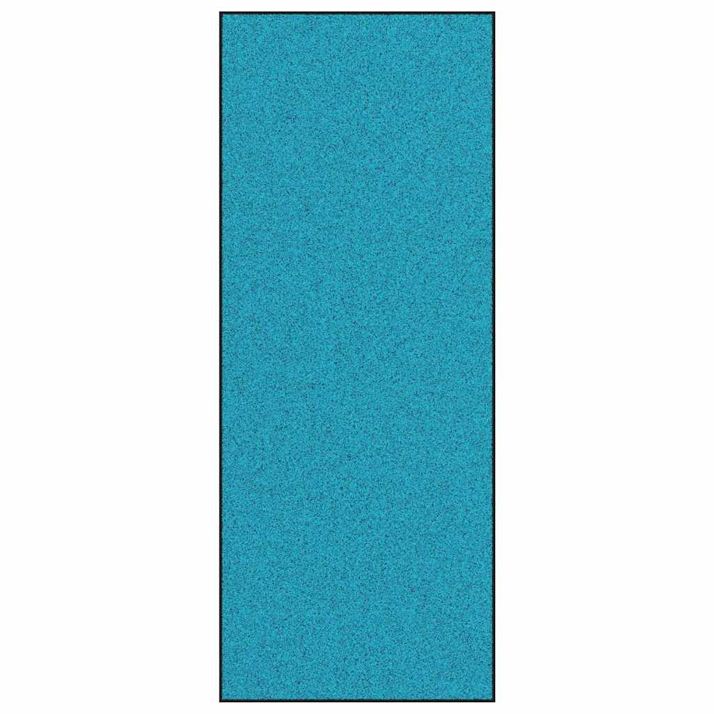 Deurmat Cyaan en Zwart 120 x 300 cm 100% Polyamide