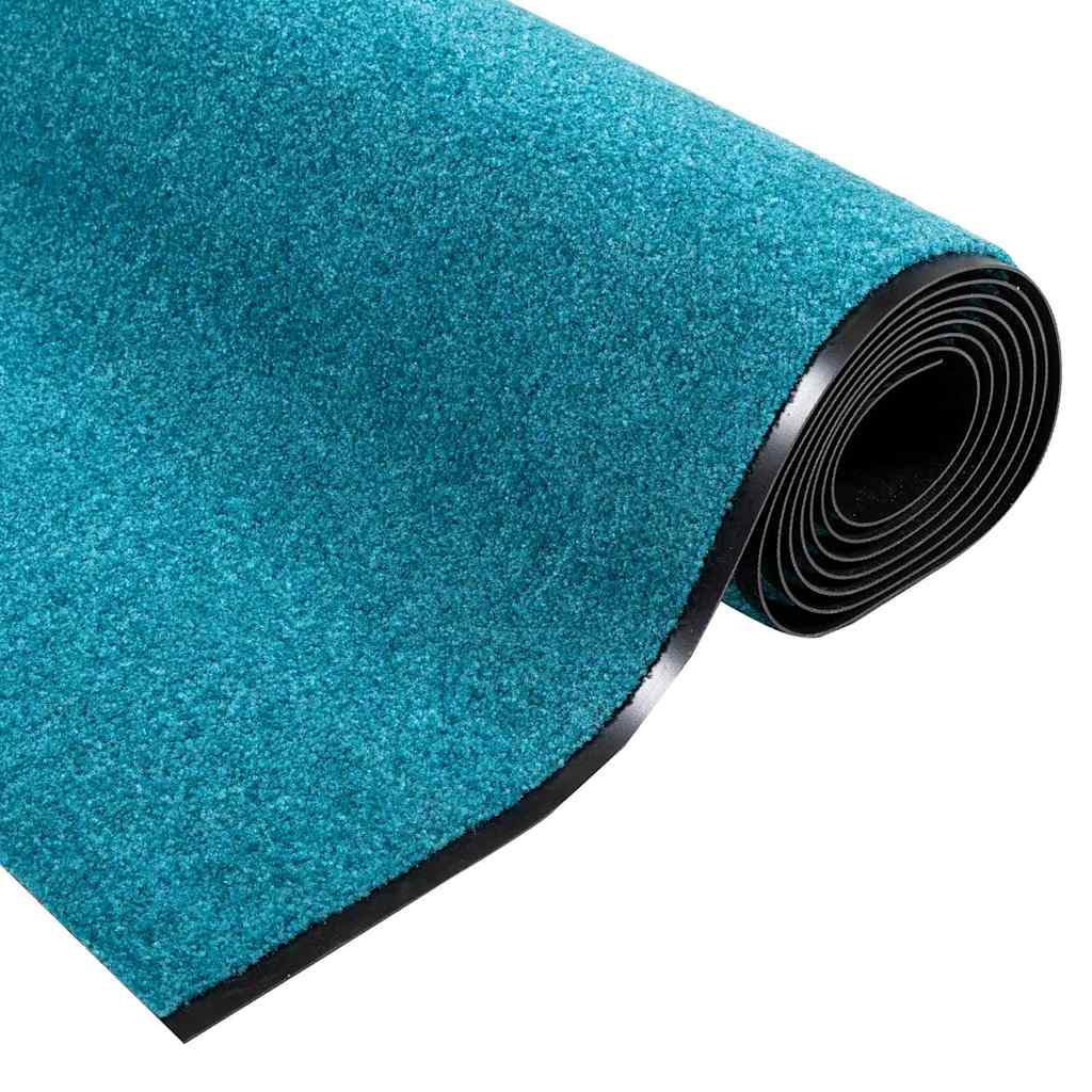 Deurmat Anders Cyaan en Zwart 120 x 400 cm Polyamide en PVC