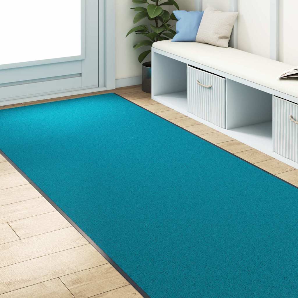 Deurmat Anders Cyaan en Zwart 120 x 400 cm Polyamide en PVC