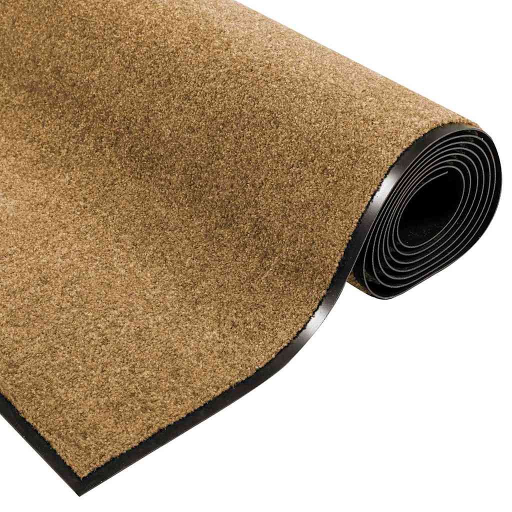Deurmat Anders Crème en Zwart 120 x 250 cm Polyamide en PVC