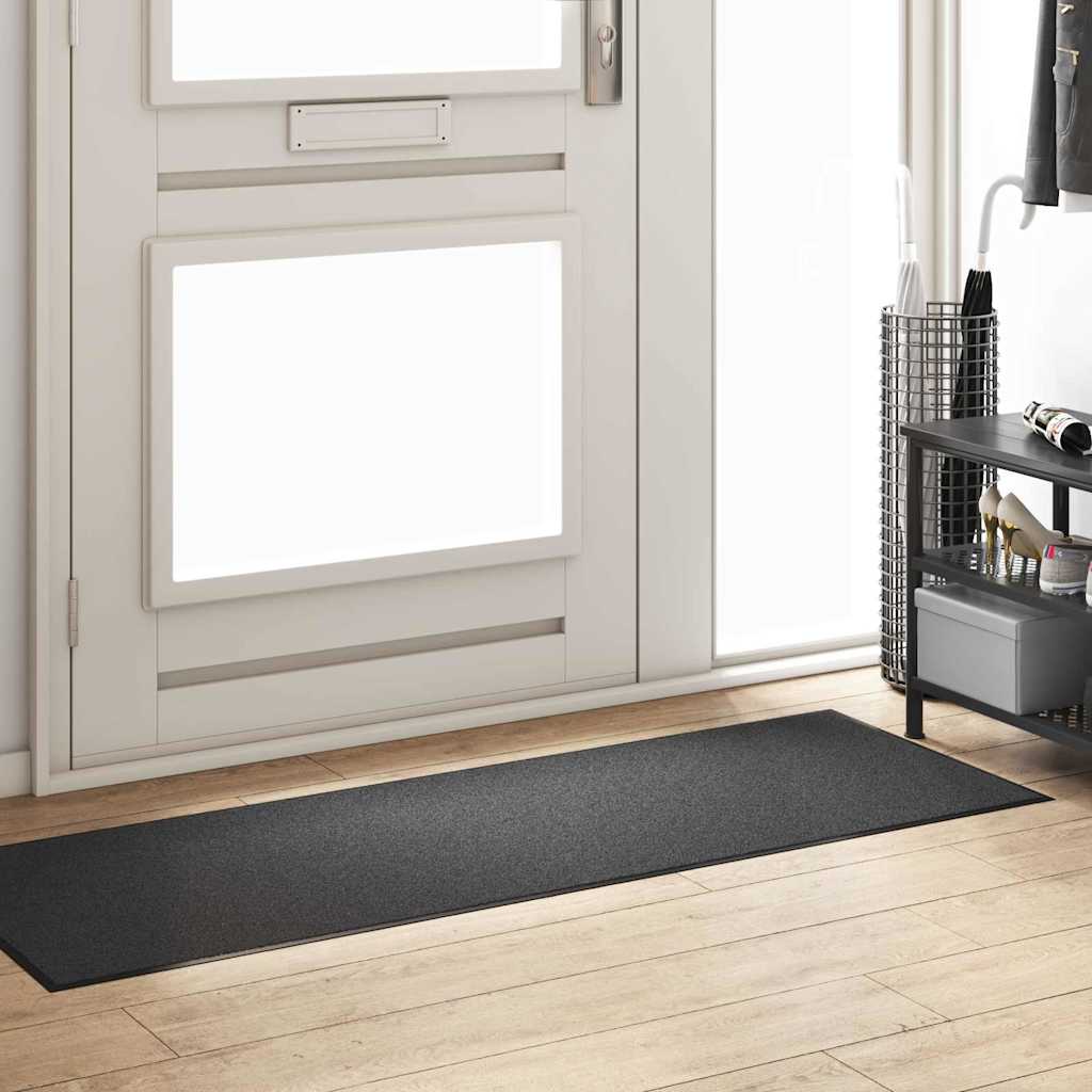 Deurmat Antraciet en Zwart 60 x 180 cm 100% Polyamide