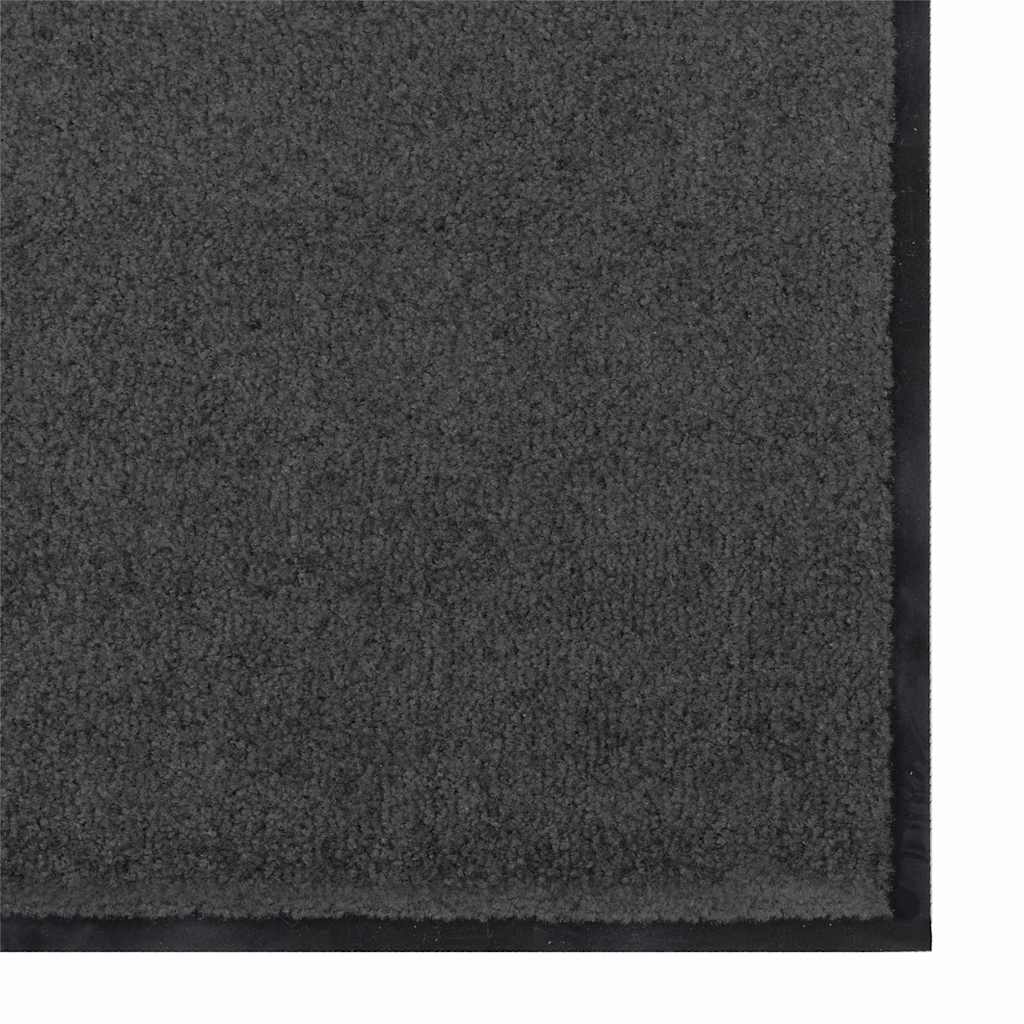 Deurmat Antraciet en Zwart 120 x 300 cm 100% Polyamide